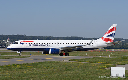 Embraer ERJ-190SR | G-LCYU | British Airways | Z&UUML;RICH (LSZH/ZRH) 23.08.2022