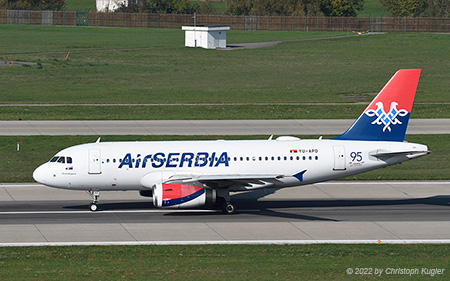 Airbus A319-132 | YU-APD | Air Serbia | Z&UUML;RICH (LSZH/ZRH) 07.10.2022