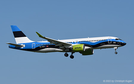 Airbus A220-300 | YL-CSJ | Air Baltic  |  Estonian Flag cs | Z&UUML;RICH (LSZH/ZRH) 26.10.2022