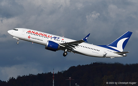 Boeing 737 MAX 8 | TC-LAE | AnadoluJet | Z&UUML;RICH (LSZH/ZRH) 19.11.2022