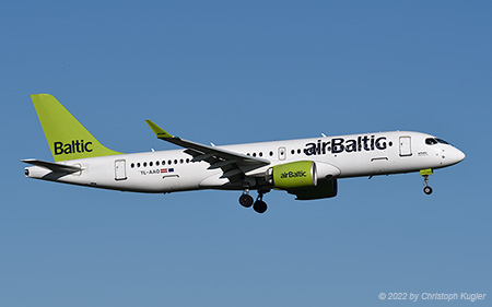 Airbus A220-300 | YL-AAO | Air Baltic | Z&UUML;RICH (LSZH/ZRH) 23.11.2022