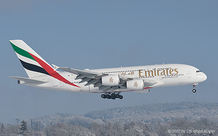 Airbus A380-861 | A6-EEP | Emirates Airline | Z&UUML;RICH (LSZH/ZRH) 11.12.2022
