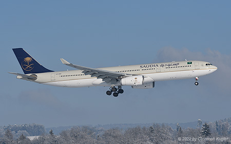 Airbus A330-343E | HZ-AQ12 | Saudi Arabian Airlines | Z&UUML;RICH (LSZH/ZRH) 11.12.2022