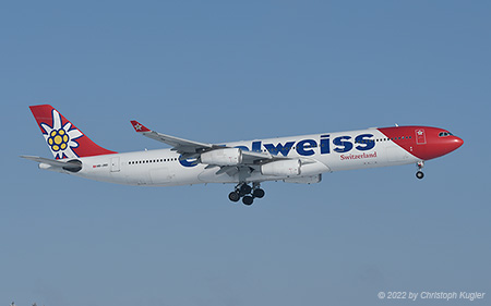 Airbus A340-313X | HB-JMD | Edelweiss Air | Z&UUML;RICH (LSZH/ZRH) 11.12.2022