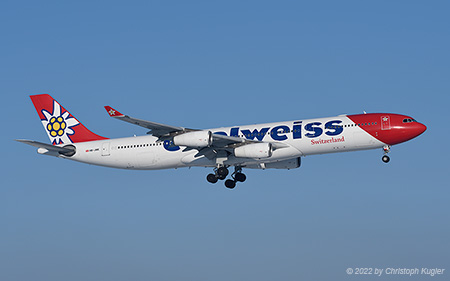 Airbus A340-313X | HB-JME | Edelweiss Air | Z&UUML;RICH (LSZH/ZRH) 17.12.2022
