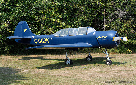 Aerostar Yak 52 | C-GGBK | private | CAMPBELL RIVER (CYBL/YBL) 19.08.2023