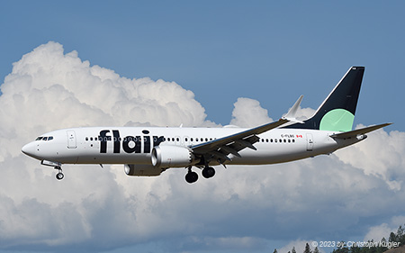 Boeing 737 MAX 8 | C-FLBG | Flair Airlines | KELOWNA (CYLW/YLW) 13.07.2023