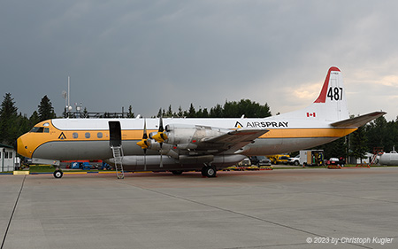Lockheed L.188AF Electra | C-FZCS | Air Spray | ROCKY MOUNTAIN HOUSE (CYRM/YRM) 21.07.2023
