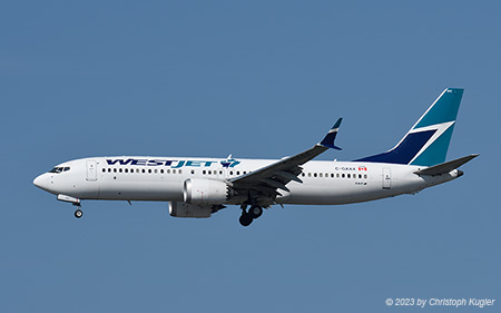 Boeing 737 MAX 8 | C-GXAX | WestJet | VANCOUVER INTL. (CYVR/YVR) 01.09.2023