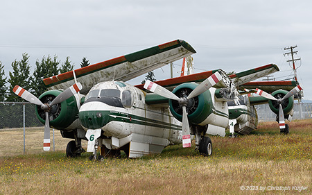 De Havilland Canada CS-2F Tracker | C-GEQC | Government of Sakatchewan  |  used by the University of Fraser Valley as training rig, to be auctioned off on 31AUG2023 | ABBOTSFORD (CYXX/YXX) 10.07.2023