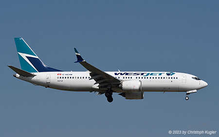 Boeing 737 MAX 8 | C-GCAM | WestJet | CALGARY INTL. (CYYC/YYC) 19.07.2023
