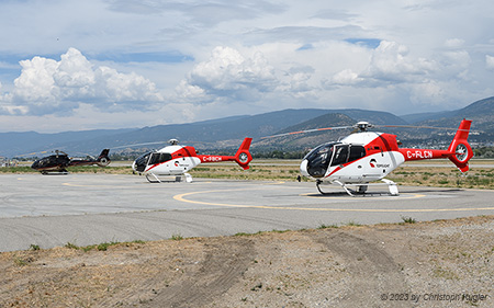 Eurocopter EC120 B | C-FLCN | untitled (Topflight)  |  View of Topflight's ramp | PENTICTON (CYYF/YYF) 12.07.2023