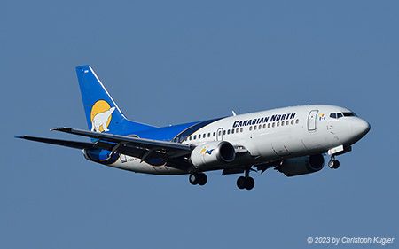 Boeing 737-36NQC | C-GZCN | Canadian North | YELLOWKNIFE (CYZF/YZF) 03.08.2023