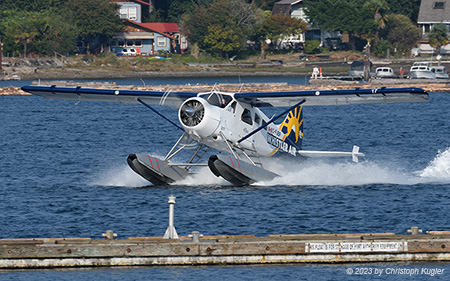 De Havilland Canada DHC-2 Beaver | C-FJBP | Harbour Air  |  Whistler Air titles | NANAIMO HARBOUR (CZNA/ZNA) 24.08.2023