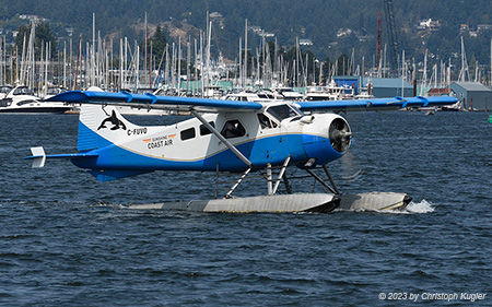 De Havilland Canada DHC-2 Beaver | C-FUVQ | Sunshine Coast Air | NANAIMO HARBOUR (CZNA/ZNA) 24.08.2023