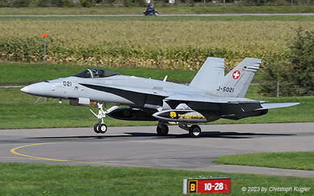 McDonnell Douglas F/A-18C Hornet | J-5021 | Swiss Air Force | MEIRINGEN (LSMM/---) 25.09.2023
