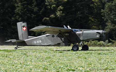 Pilatus PC-6/B2-H2M-1 | V-619 | Swiss Air Force | CHL&AUML;MPE WEST (----/---) 11.09.2023