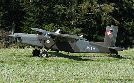 Pilatus PC-6/B2-H2M-1 | V-614 | Swiss Air Force | CHL&AUML;MPE WEST (----/---) 11.09.2023