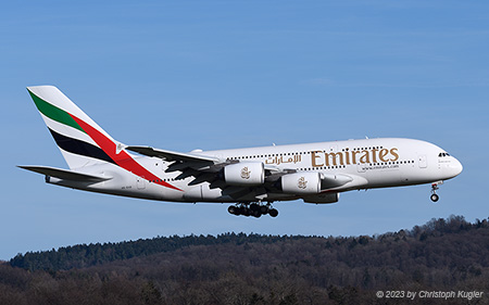 Airbus A380-861 | A6-EOO | Emirates Airline | Z&UUML;RICH (LSZH/ZRH) 01.01.2023
