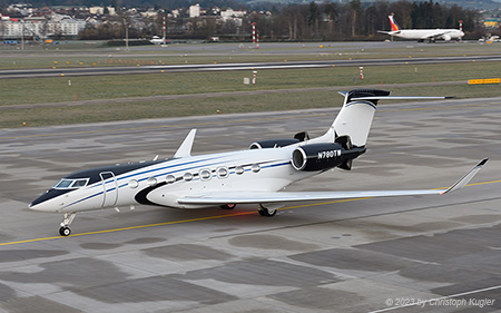 Gulfstream G650ER | N780TW | untitled (IBM Corporation) | Z&UUML;RICH (LSZH/ZRH) 16.01.2023