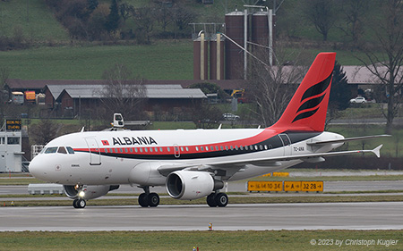Airbus A319-115X | TC-ANA | Government of Albania | Z&UUML;RICH (LSZH/ZRH) 17.01.2023