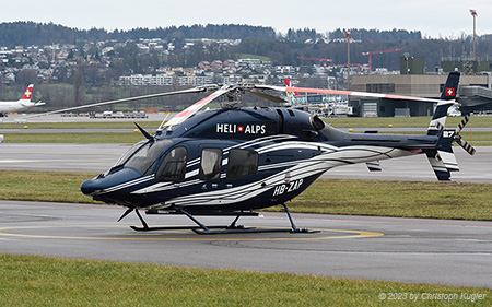 Bell 429 | HB-ZAP | Heli Alps | Z&UUML;RICH (LSZH/ZRH) 17.01.2023