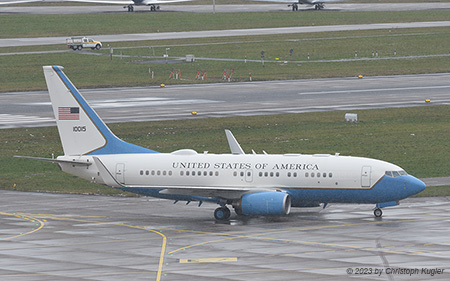 Boeing C-40B | 01-0015 | US Air Force | Z&UUML;RICH (LSZH/ZRH) 18.01.2023