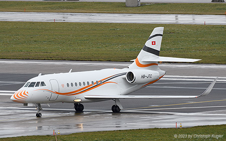 Dassault Falcon 2000S | HB-JTC | untitled (Boutique Aviation)  |  This Falcon 2000S has just arrived from Lugano | Z&UUML;RICH (LSZH/ZRH) 18.01.2023