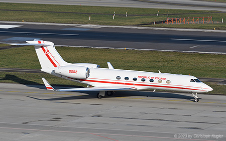 Gulfstream G550 | 0002 | Polish Air Force | Z&UUML;RICH (LSZH/ZRH) 19.01.2023