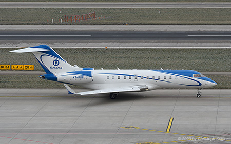 Bombardier BD.700 Global 5000 | VT-RUP | untitled (Bajaj Aviation) | Z&UUML;RICH (LSZH/ZRH) 20.01.2023