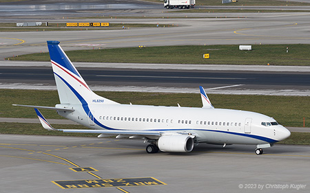 Boeing 737-7GE BBJ | HL8290 | untitled (Hyundai Motor Company) | Z&UUML;RICH (LSZH/ZRH) 20.01.2023