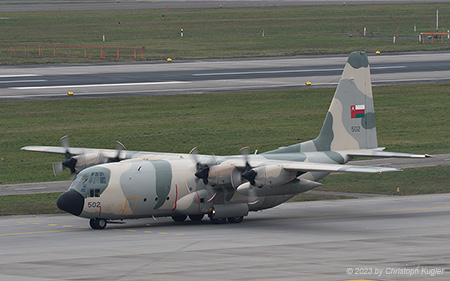 Lockheed C-130H Hercules | 502 | Royal Air Force of Oman | Z&UUML;RICH (LSZH/ZRH) 29.01.2023