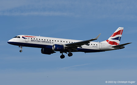 Embraer ERJ-190LR | G-LCYZ | BA CityFlyer | Z&UUML;RICH (LSZH/ZRH) 14.04.2023