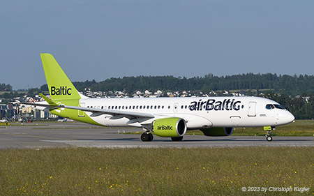 Airbus A220-300 | YL-ABB | Air Baltic  |  Flying for Swiss International Air Lines | Z&UUML;RICH (LSZH/ZRH) 03.06.2023