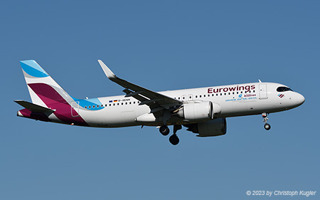 Airbus A320-251n | D-AENH | Eurowings  |  Less Fuel. Less Noise. Less CO2 sticker | Z&UUML;RICH (LSZH/ZRH) 20.09.2023