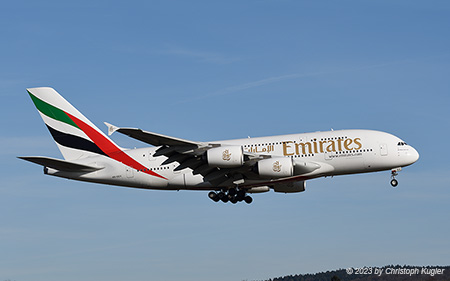 Airbus A380-861 | A6-EEV | Emirates Airline | Z&UUML;RICH (LSZH/ZRH) 30.12.2023