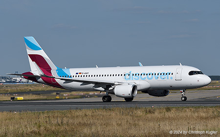 Airbus A320-214 | D-AIUY | Discover Airlines  |  Operating flight 4Y900 to Dubrovnik | FRANKFURT (EDDF/FRA) 26.08.2024