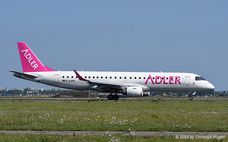 Embraer ERJ-190AR | D-AJHW | German Airways  |  Promoting Adler Modemärkte | AMSTERDAM-SCHIPHOL (EHAM/AMS) 28.08.2024