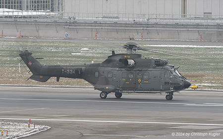 Eurocopter AS532 UL Cougar | T-334 | Swiss Air Force  |  brought to TH18 standard | Z&UUML;RICH (LSZH/ZRH) 13.01.2024