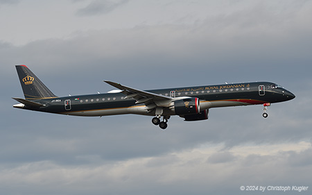 Embraer ERJ-195-E2 | JY-REA | Royal Jordanian Airlines  |  First visit of Royal Jordaniena Airlines using the new Embraer ERJ-195-E2  | Z&UUML;RICH (LSZH/ZRH) 14.02.2024