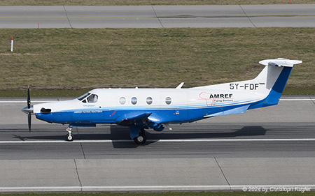 Pilatus PC-12/47 | 5Y-FDF | AMREF Air Ambulance Service | Z&UUML;RICH (LSZH/ZRH) 15.02.2024