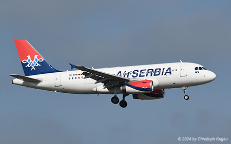 Airbus A319-132 | YU-APN | Air Serbia | Z&UUML;RICH (LSZH/ZRH) 08.03.2024