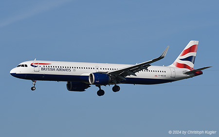 Airbus A321-251nx | G-NEOR | British Airways | Z&UUML;RICH (LSZH/ZRH) 12.04.2024