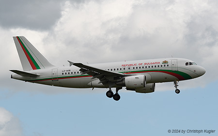 Airbus A319-112 | LZ-AOB | Government of Bulgaria | Z&UUML;RICH (LSZH/ZRH) 15.06.2024