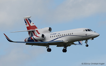 Dassault Falcon 900LX (Envoy IV CC.1) | G-ZAHS | Royal Air Force (Centreline Air Charter) | Z&UUML;RICH (LSZH/ZRH) 15.06.2024