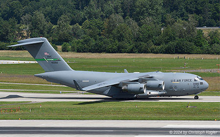 McDonnell Douglas C-17A Globemaster III | 94-0066 | US Air Force | Z&UUML;RICH (LSZH/ZRH) 16.06.2024