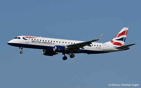 Embraer ERJ-190LR | G-LCAH | BA CityFlyer | Z&UUML;RICH (LSZH/ZRH) 25.07.2024