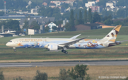 Boeing 787-10 | A6-BMA | Etihad Airways  |  Warner Bros cs | Z&UUML;RICH (LSZH/ZRH) 02.08.2024