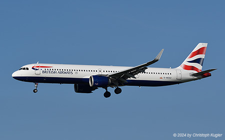 Airbus A321-251nx | G-NEOZ | British Airways | Z&UUML;RICH (LSZH/ZRH) 23.08.2024
