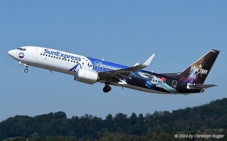 Boeing 737-8MA | TC-SPO | SunExpress  |  Paramount Sta Trek cs | Z&UUML;RICH (LSZH/ZRH) 07.09.2024
